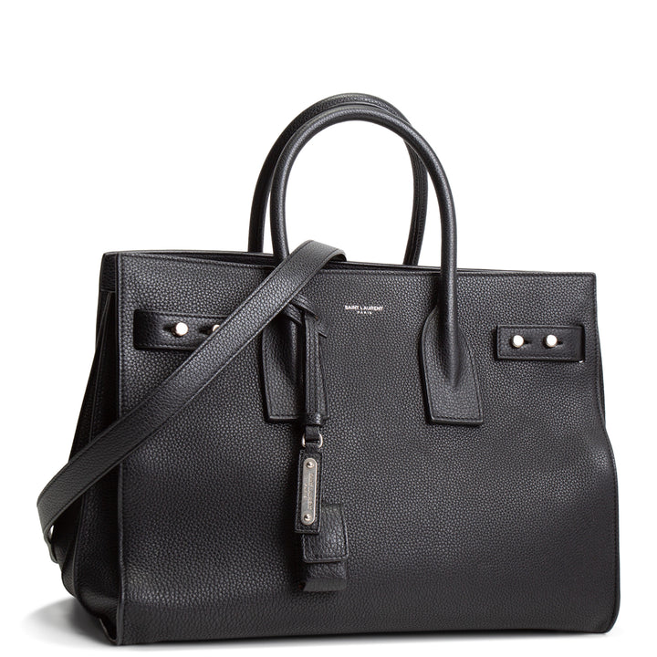 SAINT LAURENT Supple Grained Leather Sac De Jour - Small