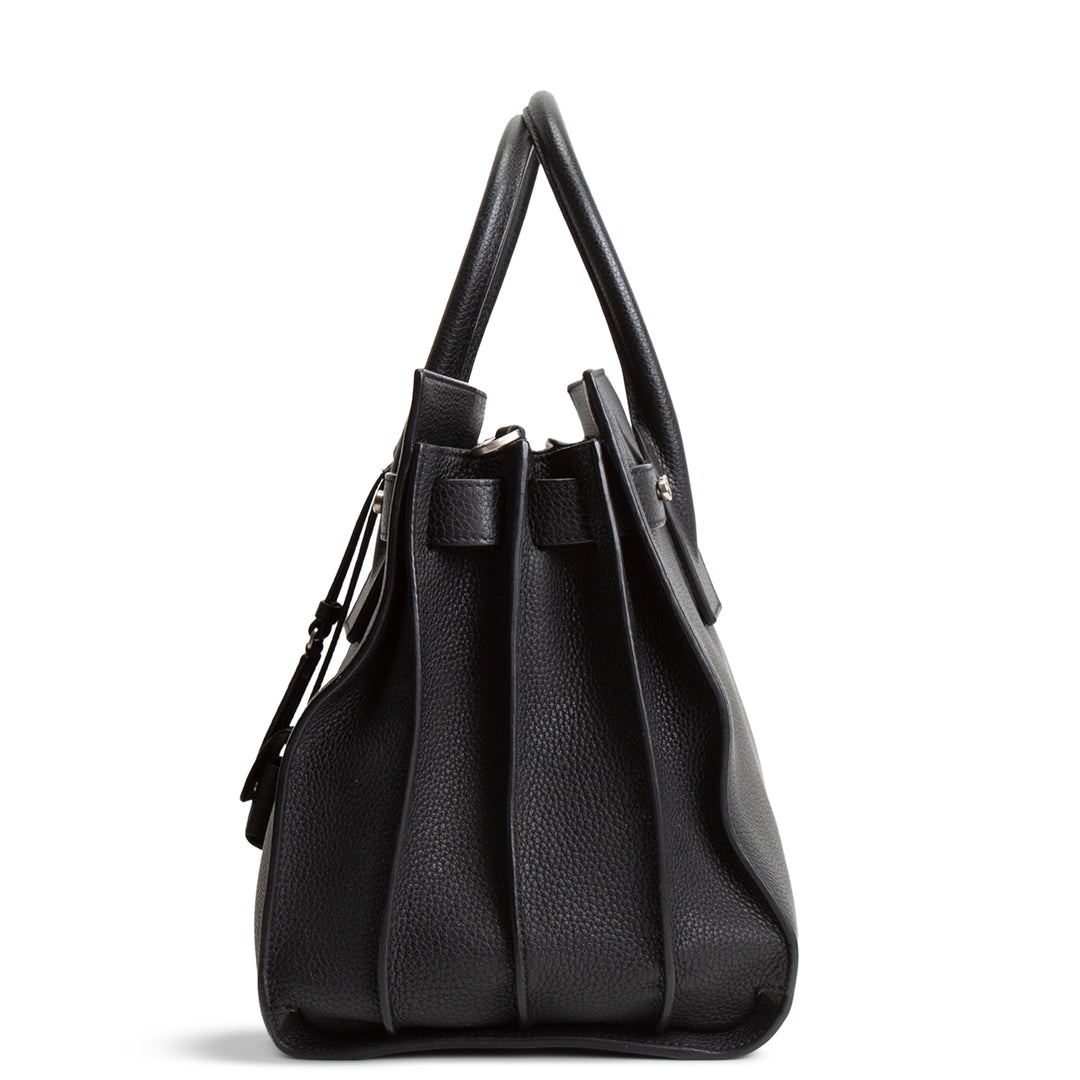 SAINT LAURENT Supple Grained Leather Sac De Jour - Small