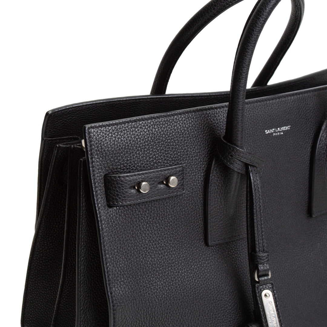 SAINT LAURENT Supple Grained Leather Sac De Jour - Small