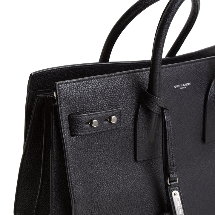SAINT LAURENT Supple Grained Leather Sac De Jour - Small