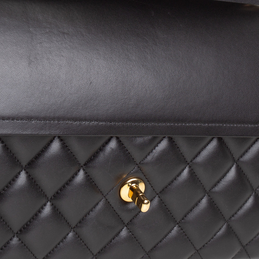 CHANEL Lambskin Jumbo Double Flap - Black