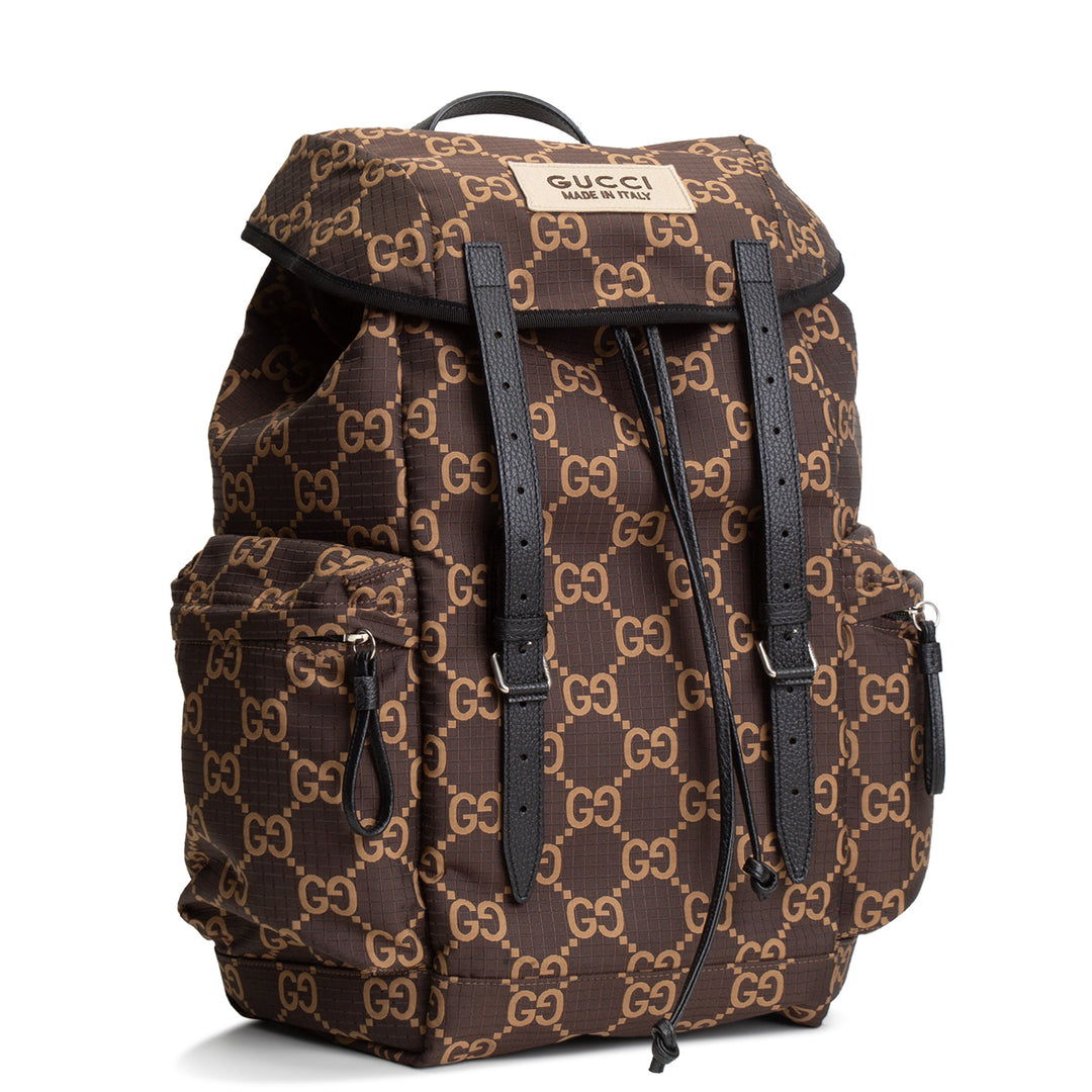 GUCCI GG Nylon Ripstop Backpack - Brown