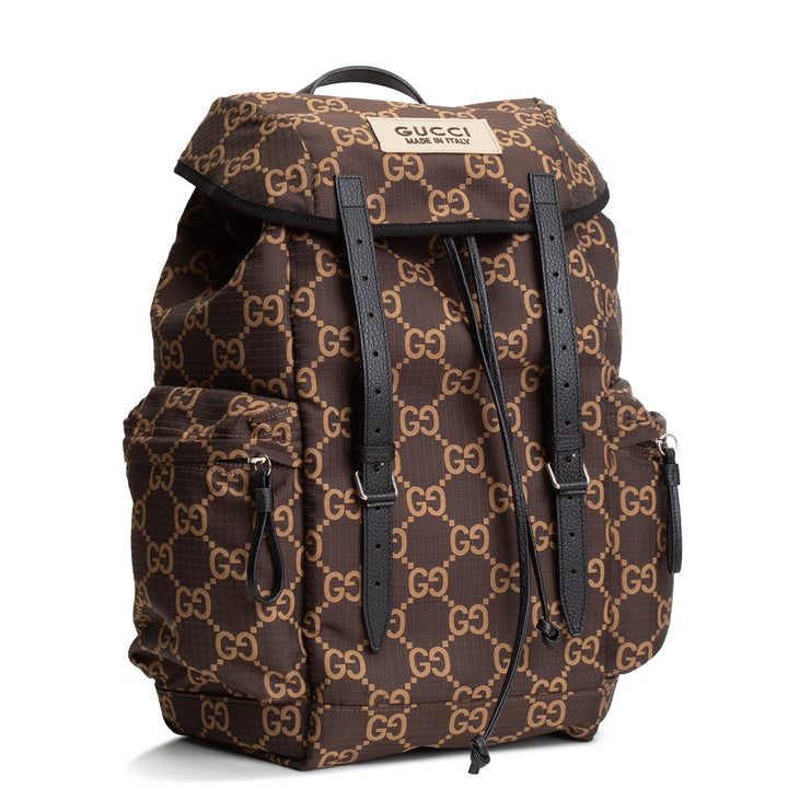 GUCCI GG Nylon Ripstop Backpack - Brown