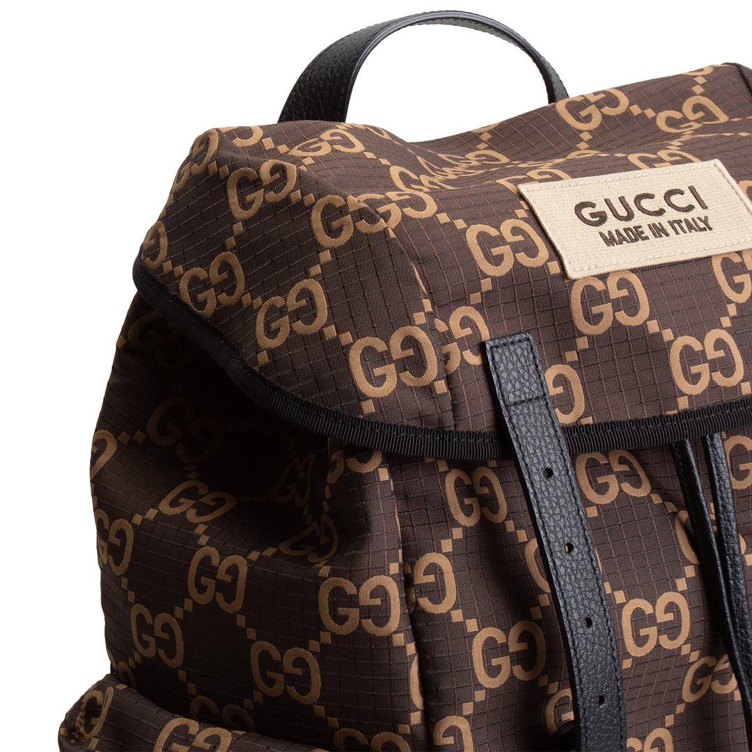 GUCCI GG Nylon Ripstop Backpack - Brown