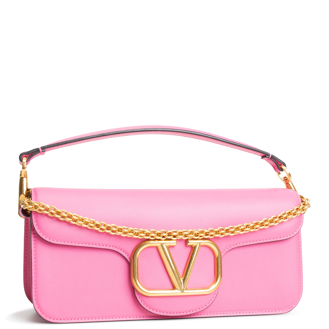 VALENTINO VLogo Loco Top Handle Chain Bag - Pink