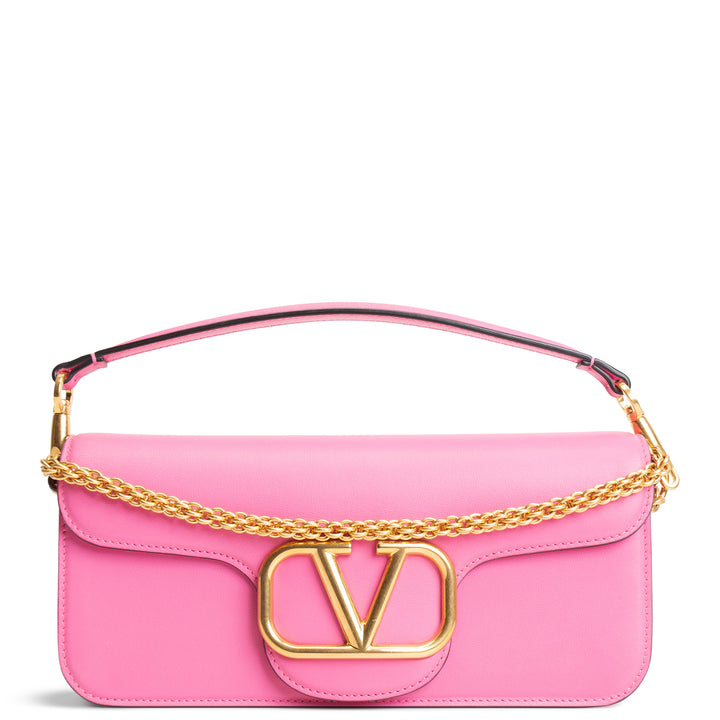VALENTINO VLogo Loco Top Handle Chain Bag - Pink