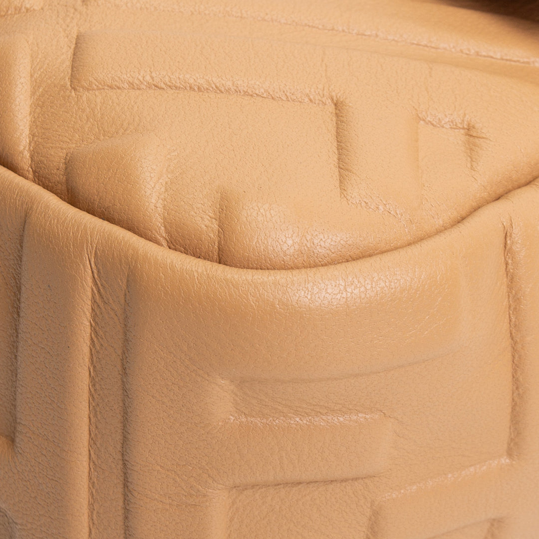 FENDI Nappa FF 1974 Embossed Baguette Miele Scuro