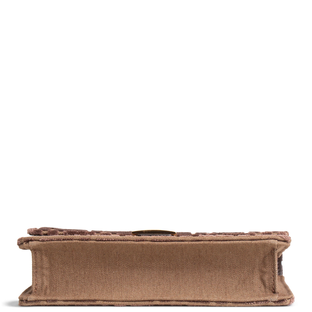 FENDI Jacquard FF Velvet Wallet on Chain