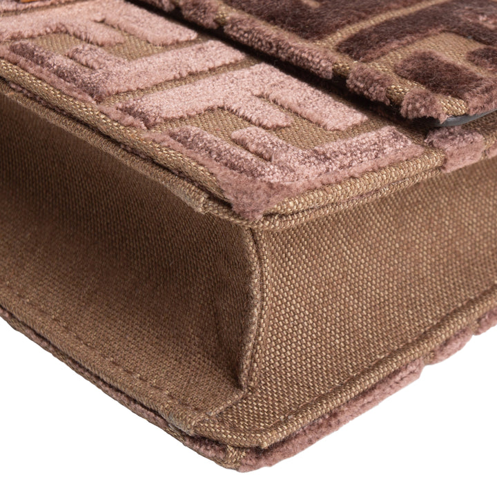 FENDI Jacquard FF Velvet Wallet on Chain