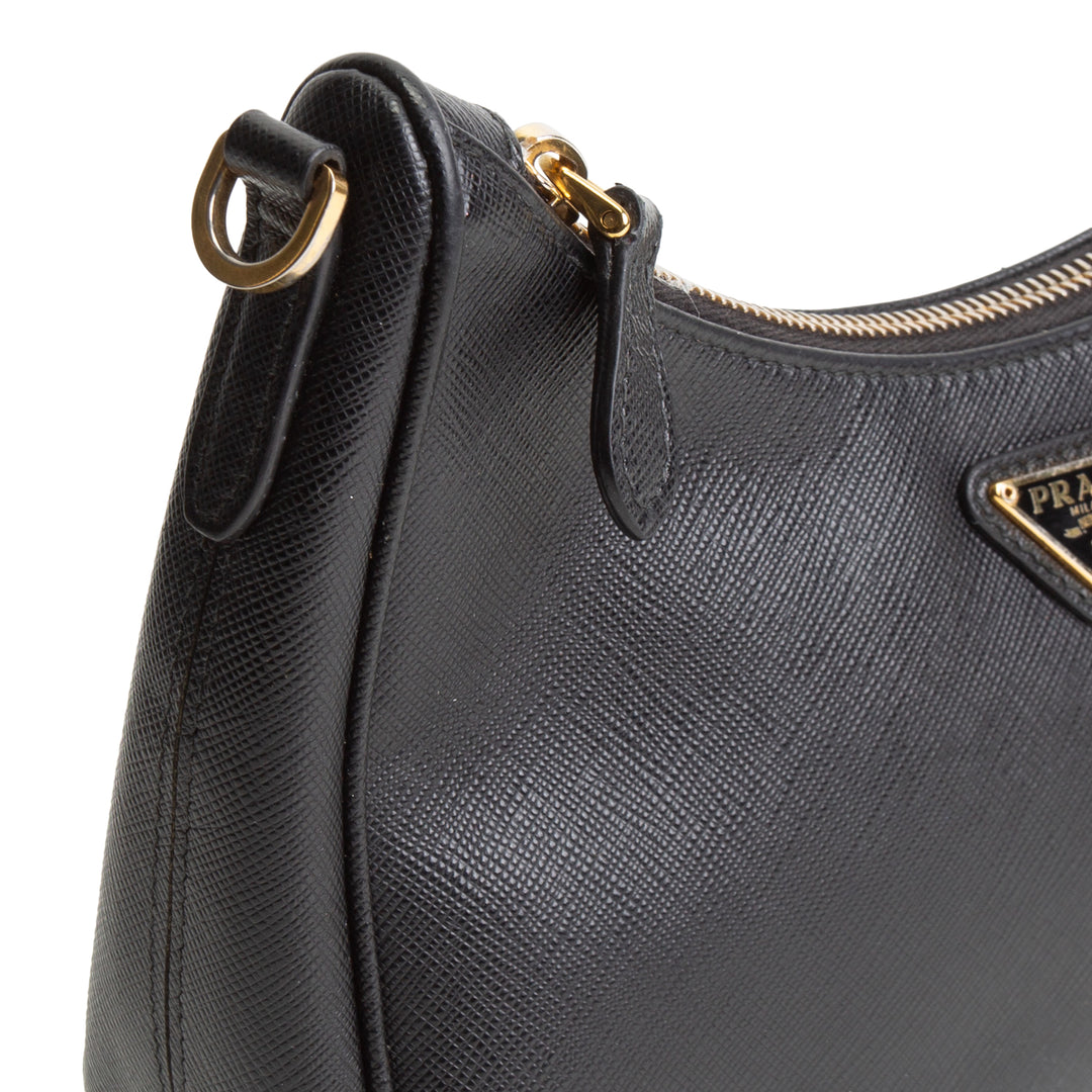 PRADA Saffiano Lux Re-Edition 2005 Crossbody - Black