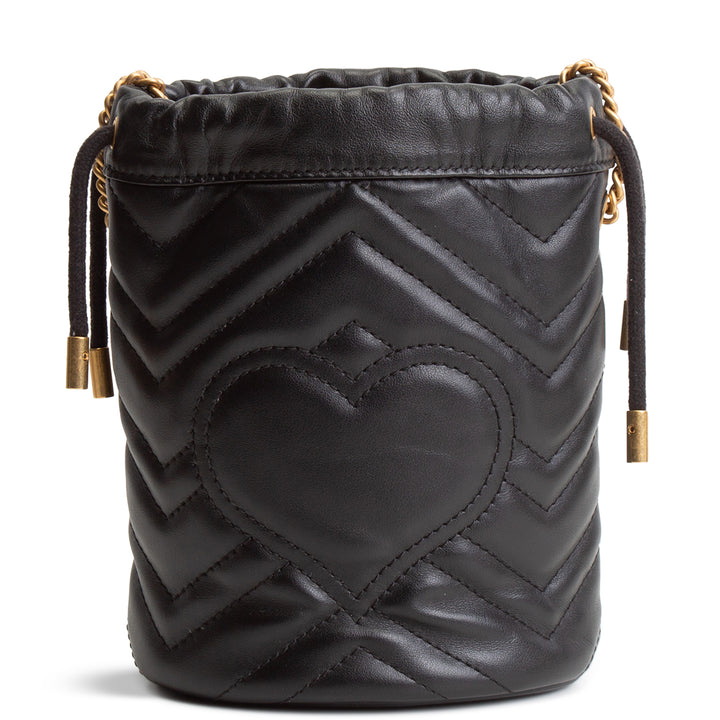 GUCCI GG Marmont Small Bucket Bag - Black