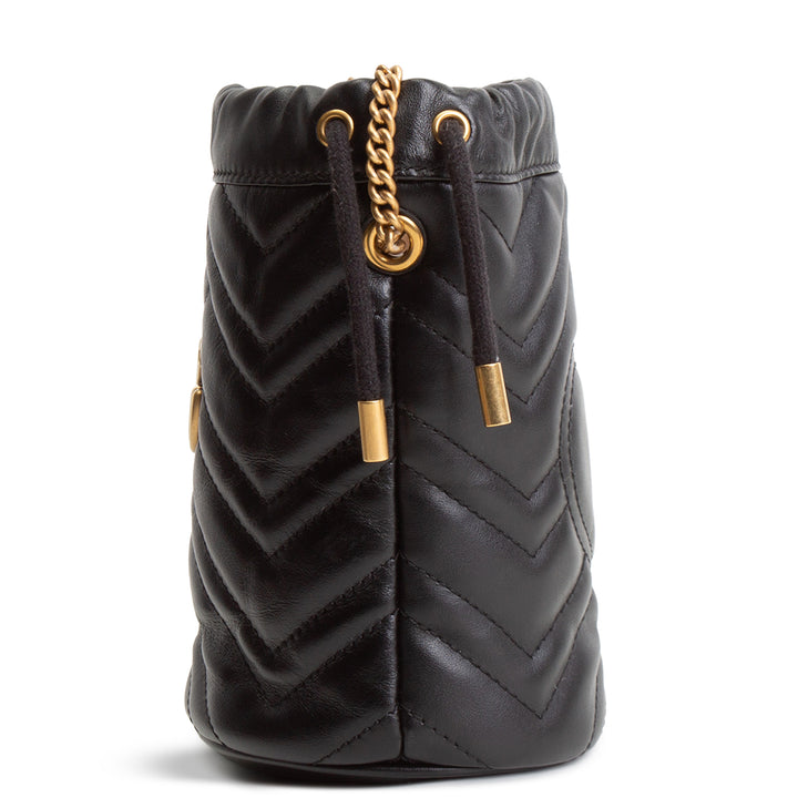 GUCCI GG Marmont Small Bucket Bag - Black