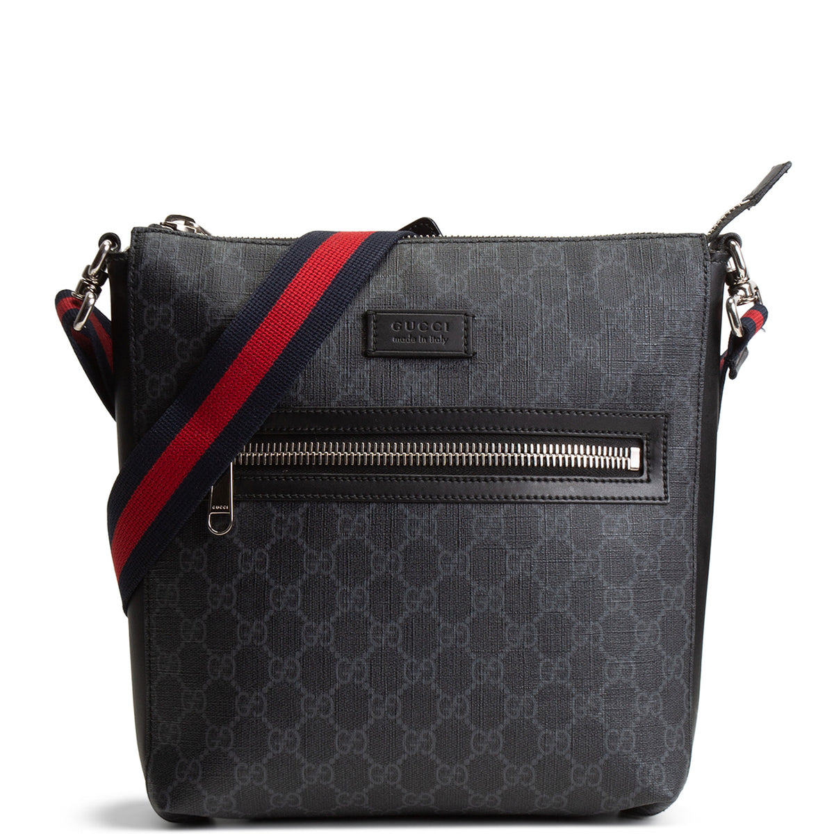 GUCCI GG Supreme Messenger Bag - Black