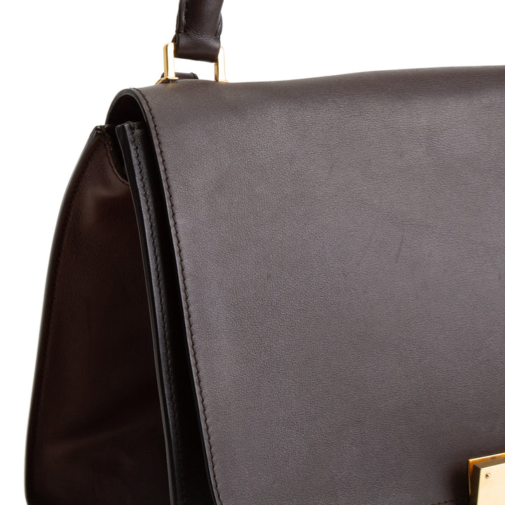 CELINE Trapeze Medium Top Handle - Brown & Black