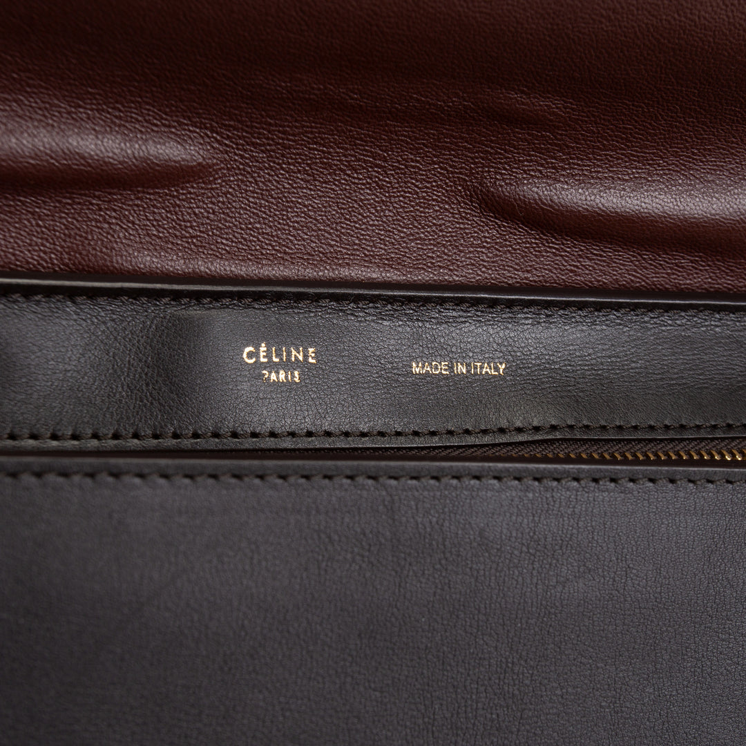CELINE Trapeze Medium Top Handle - Brown & Black
