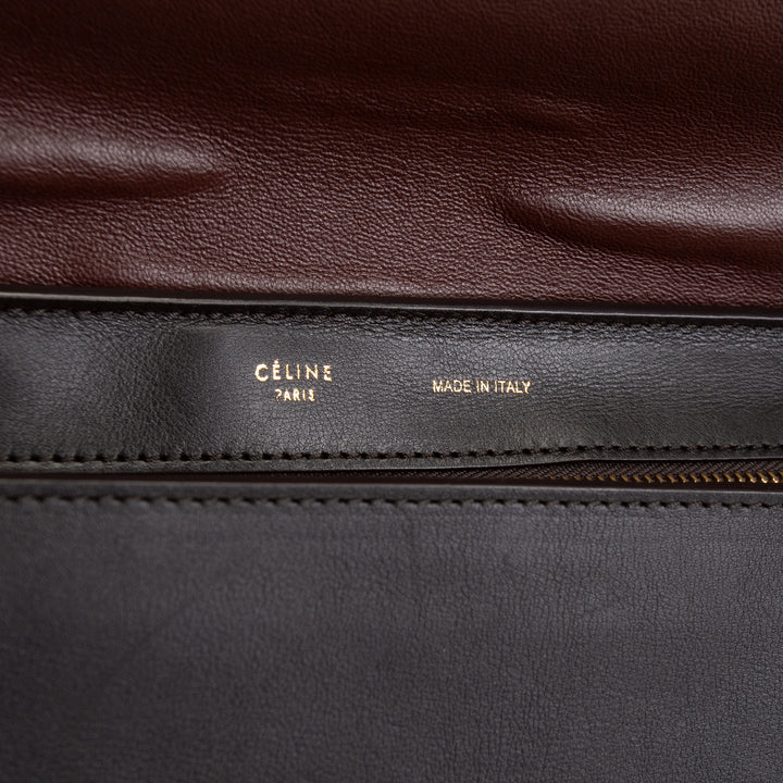 CELINE Trapeze Medium Top Handle - Brown & Black