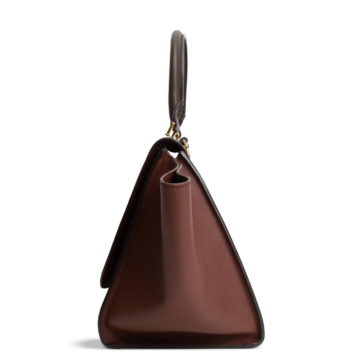 CELINE Trapeze Medium Top Handle - Brown & Black