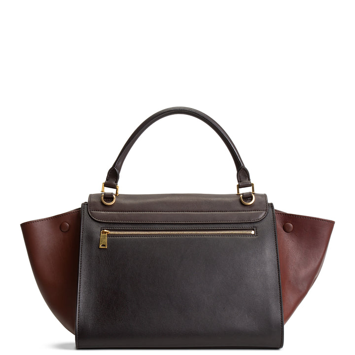 CELINE Trapeze Medium Top Handle - Brown & Black