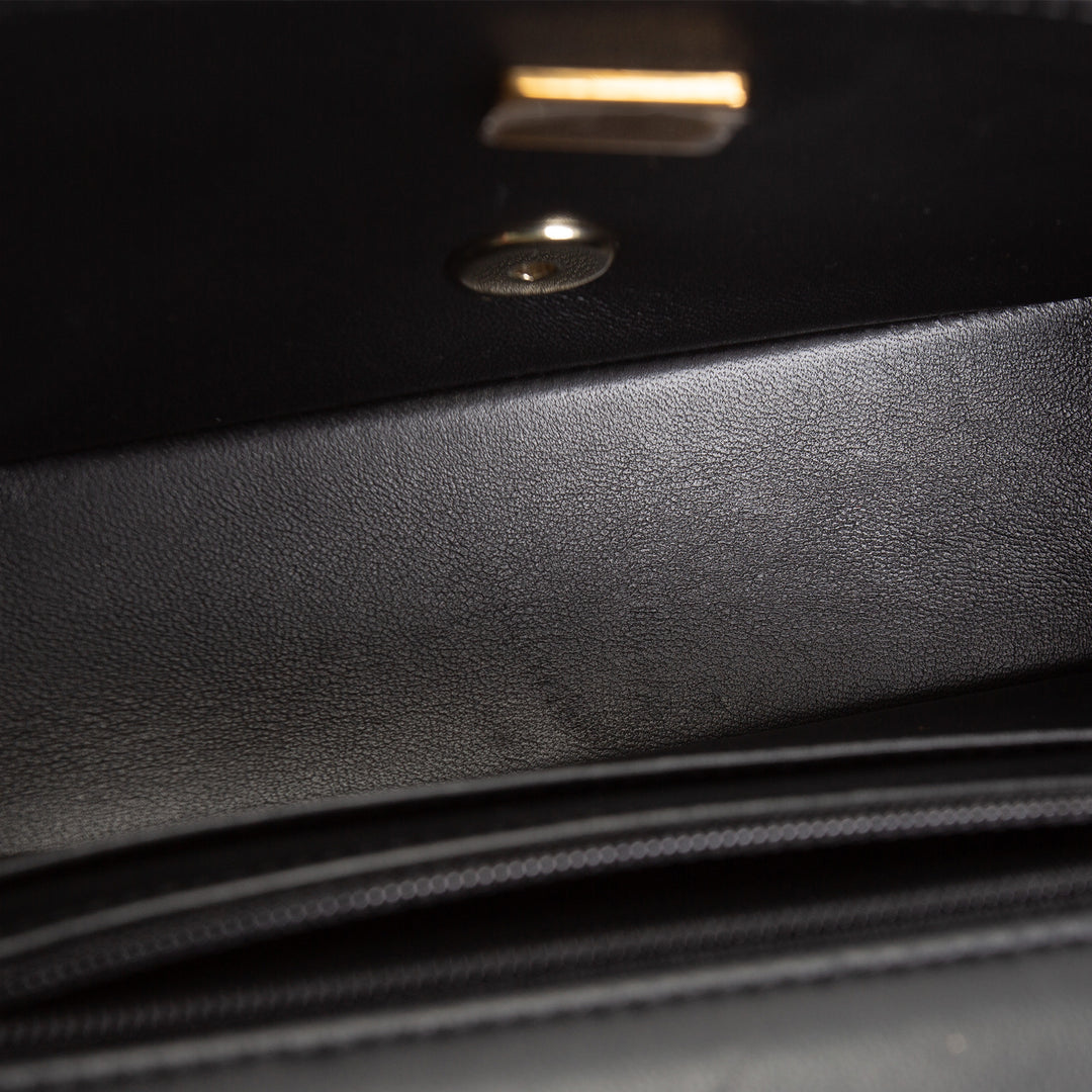 CHANEL Quilted Lambskin Rectangular Flap Top Handle Mini - Black