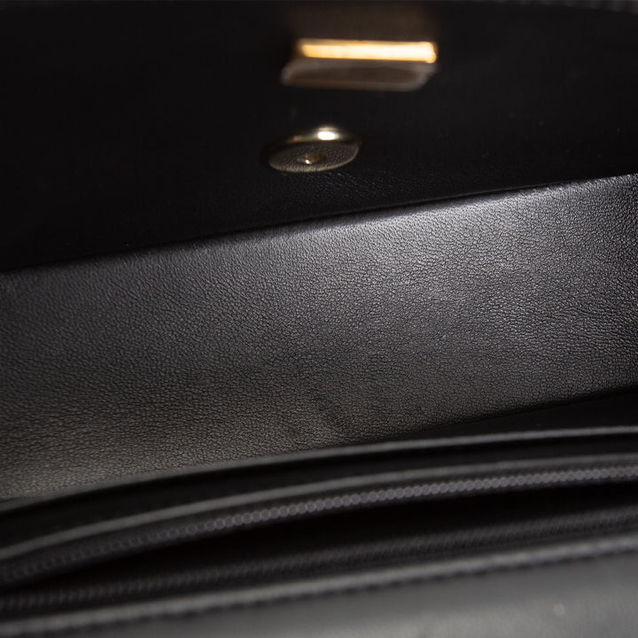 CHANEL Quilted Lambskin Rectangular Flap Top Handle Mini - Black