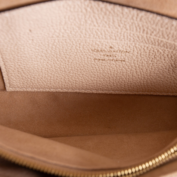 LOUIS VUITTON Giant Empreinte Monogram Ivy Wallet On Chain - Ivory