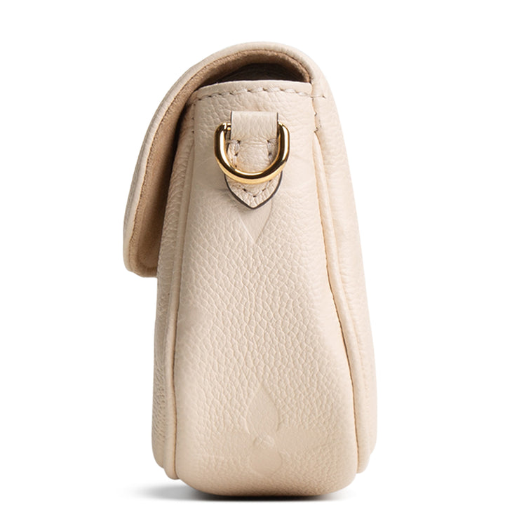 LOUIS VUITTON Giant Empreinte Monogram Ivy Wallet On Chain - Ivory