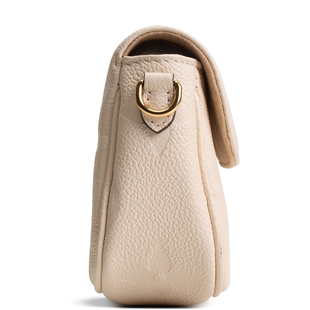 LOUIS VUITTON Giant Empreinte Monogram Ivy Wallet On Chain - Ivory