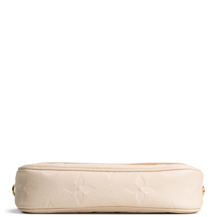 LOUIS VUITTON Giant Empreinte Monogram Ivy Wallet On Chain - Ivory