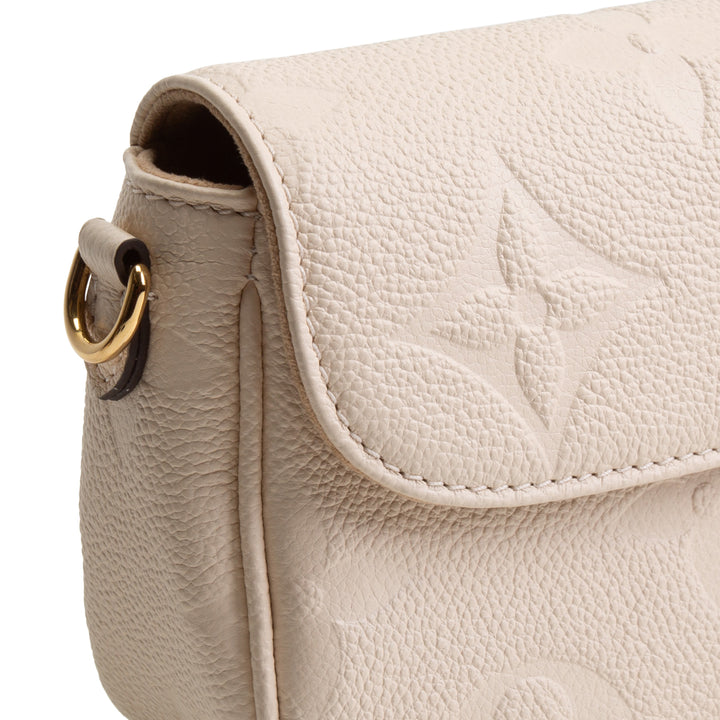 LOUIS VUITTON Giant Empreinte Monogram Ivy Wallet On Chain - Ivory