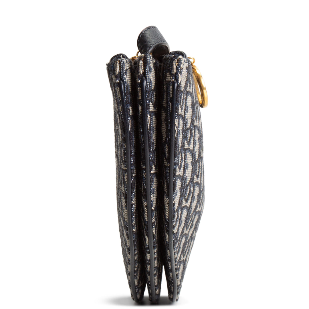 DIOR Oblique Triple Zip Crossbody - Navy