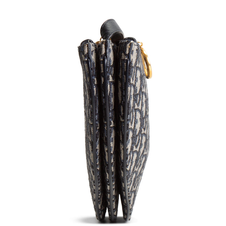 DIOR Oblique Triple Zip Crossbody - Navy