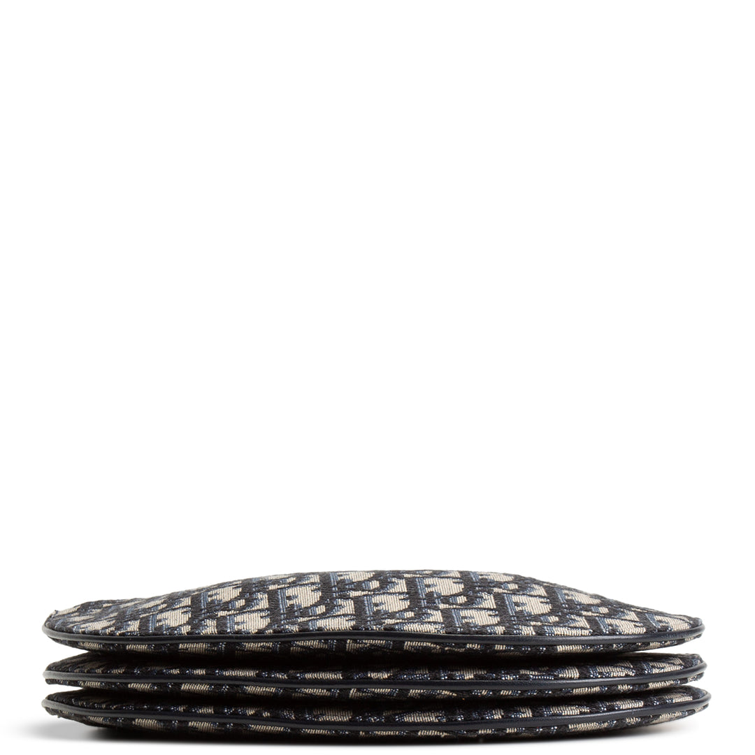 DIOR Oblique Triple Zip Crossbody - Navy