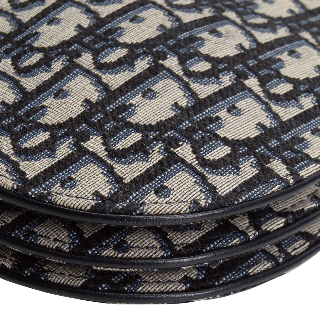 DIOR Oblique Triple Zip Crossbody - Navy