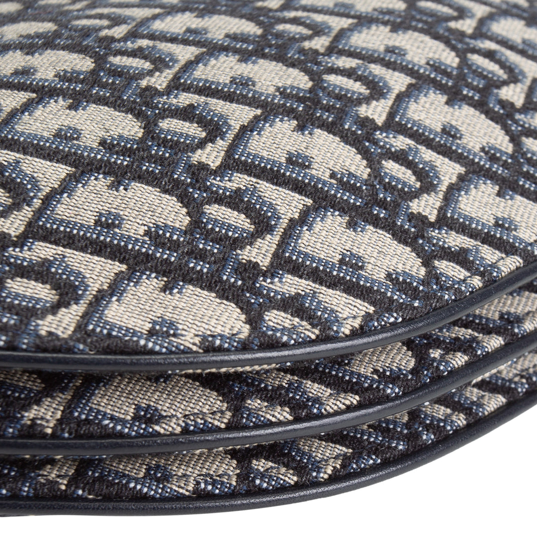 DIOR Oblique Triple Zip Crossbody - Navy