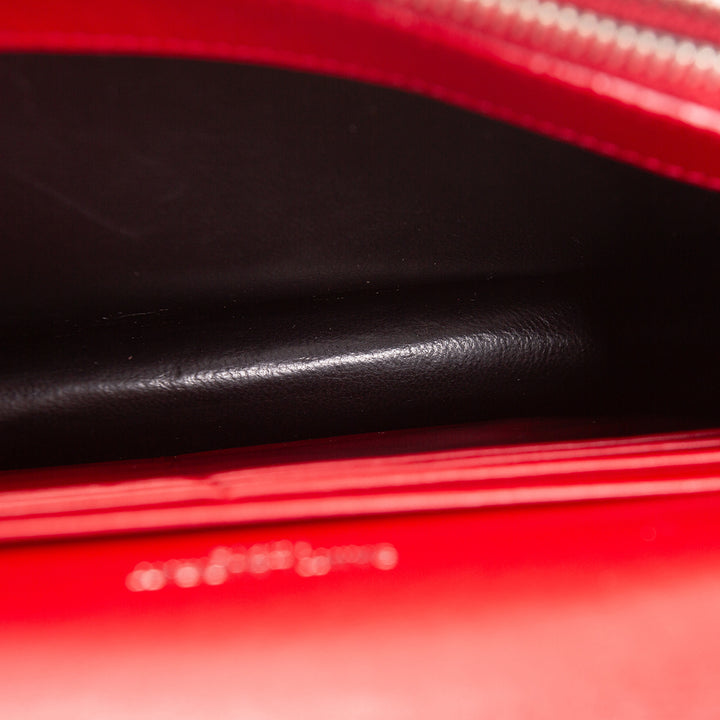 SAINT LAURENT Crocodile Embossed Kate Tassel Bag