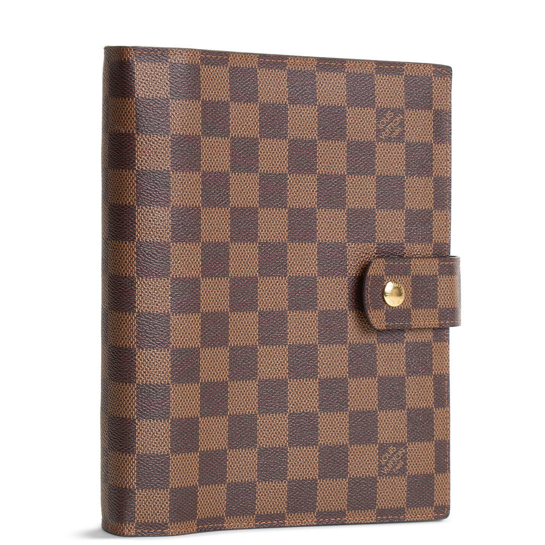 LOUIS VUITTON Damier Ebene Medium Ring Agenda
