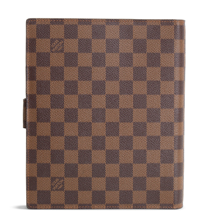 LOUIS VUITTON Damier Ebene Medium Ring Agenda