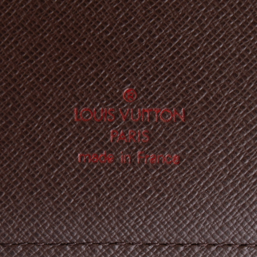 LOUIS VUITTON Damier Ebene Medium Ring Agenda
