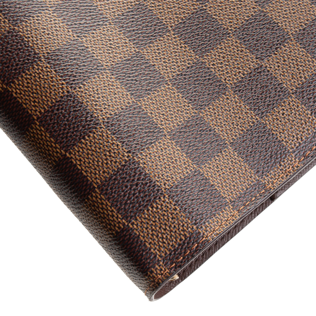 LOUIS VUITTON Damier Ebene Medium Ring Agenda