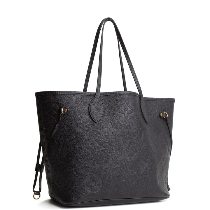 LOUIS VUITTON Giant Monogram Empreinte Neverfull MM - Black
