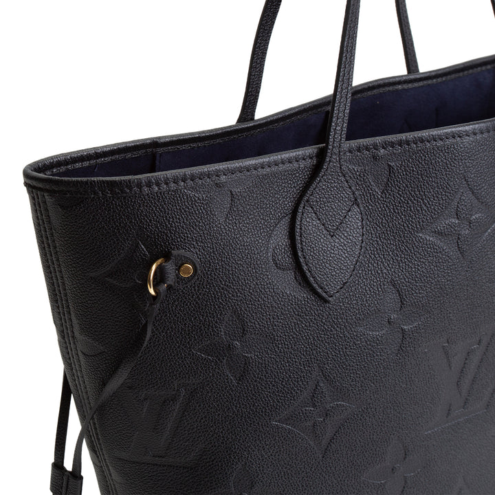 LOUIS VUITTON Giant Monogram Empreinte Neverfull MM - Black