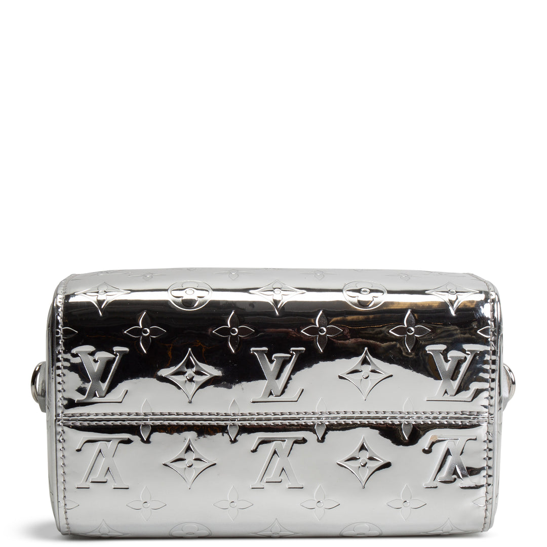 LOUIS VUITTON Monogram Miroir Speedy Bandouliere 20 - Metallic Silver