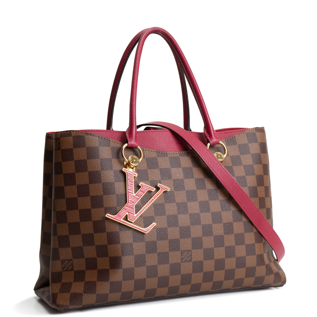 LOUIS VUITTON Damier Ebene Riverside Tote - Cranberry