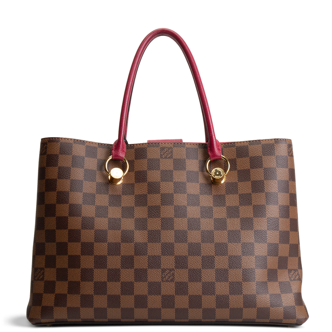 LOUIS VUITTON Damier Ebene Riverside Tote - Cranberry