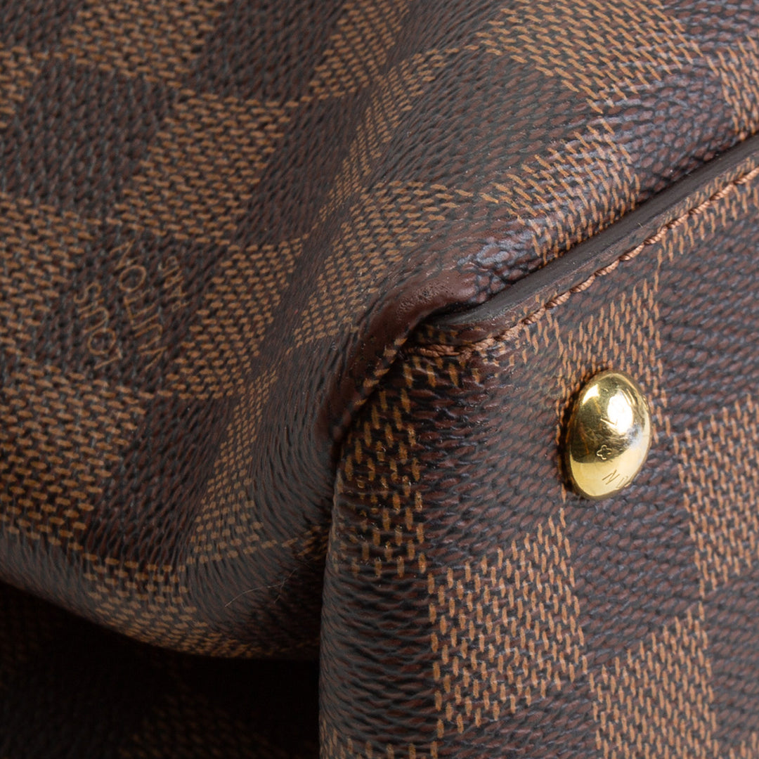 LOUIS VUITTON Damier Ebene Riverside Tote - Cranberry