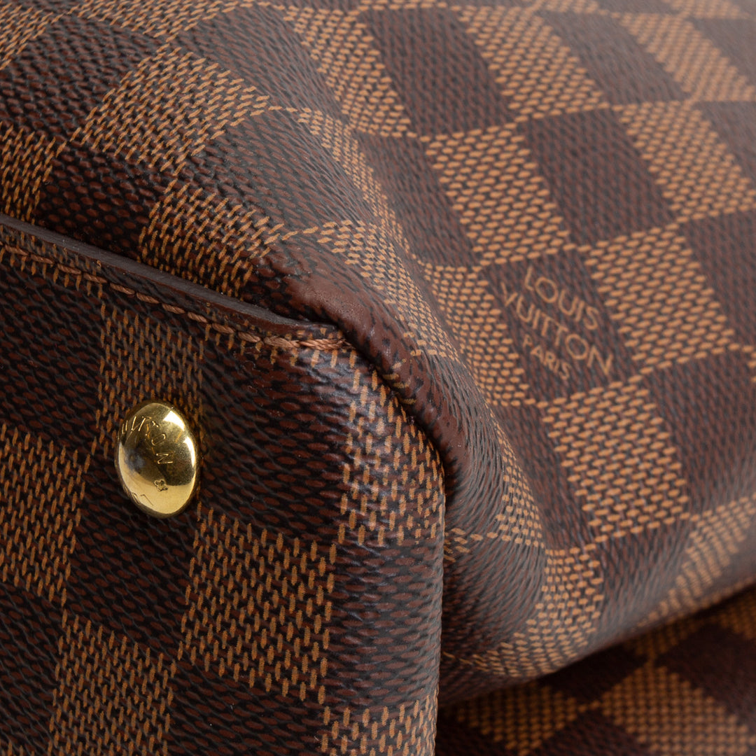 LOUIS VUITTON Damier Ebene Riverside Tote - Cranberry