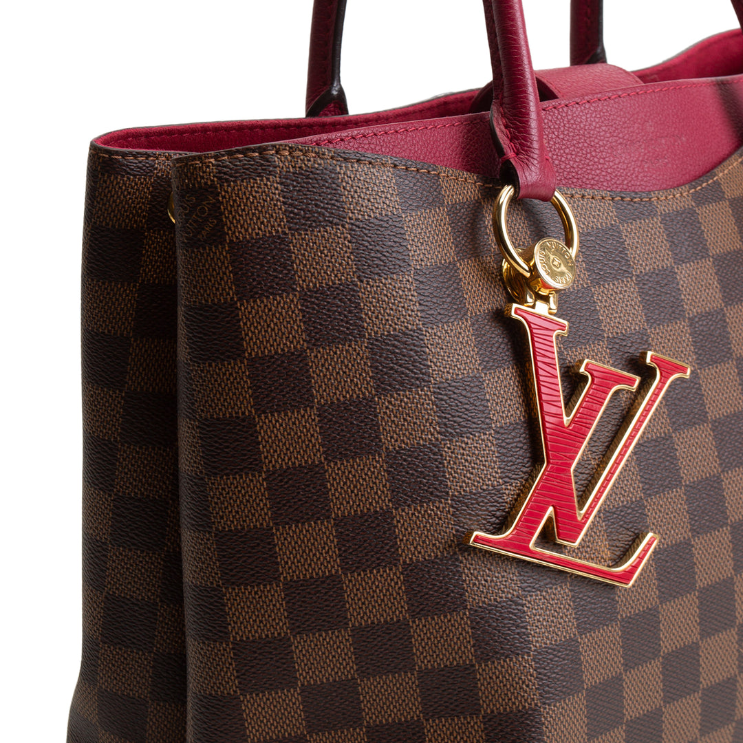LOUIS VUITTON Damier Ebene Riverside Tote - Cranberry