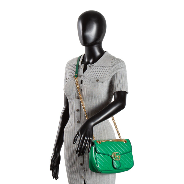 GUCCI Small Marmont Matelasse Torchon Shoulder Bag