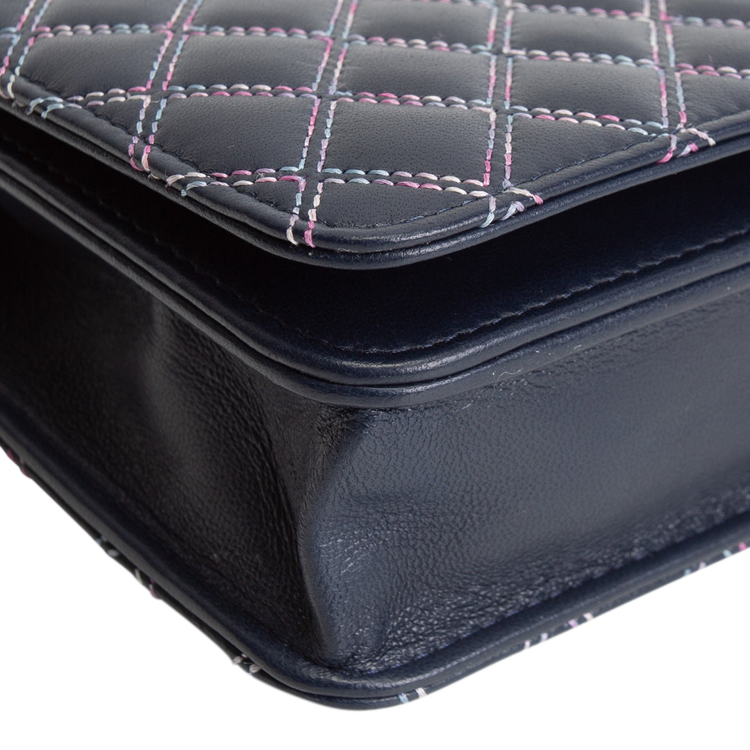 CHANEL Double Stitch Wallet On Chain