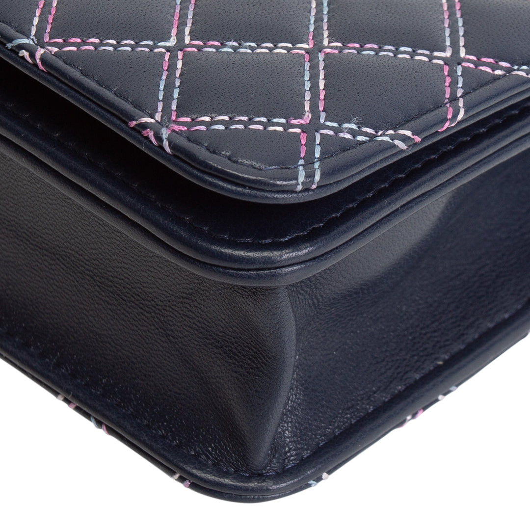 CHANEL Double Stitch Wallet On Chain